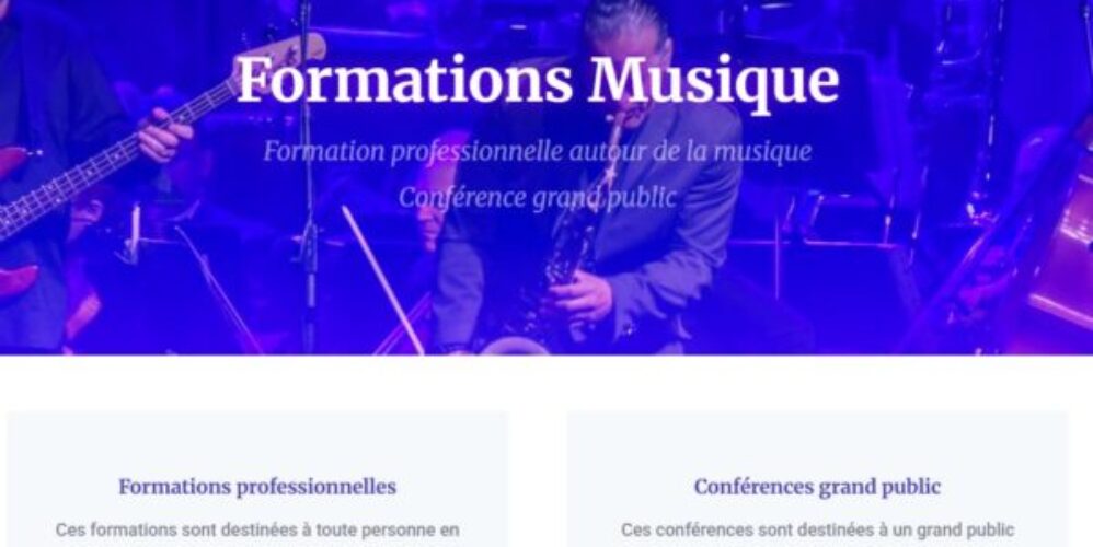 Accueil du site web de formations-musique.com