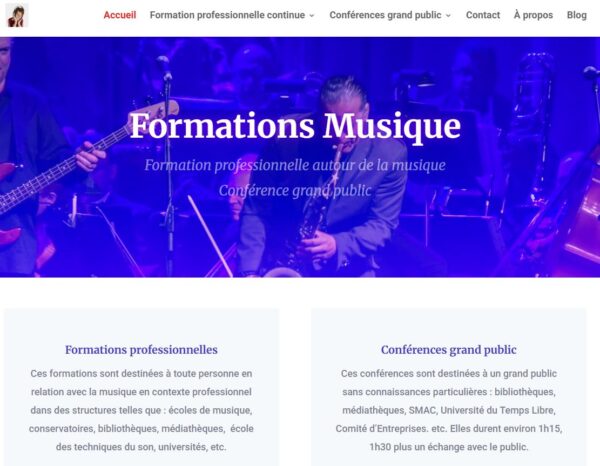 Accueil du site web de formations-musique.com